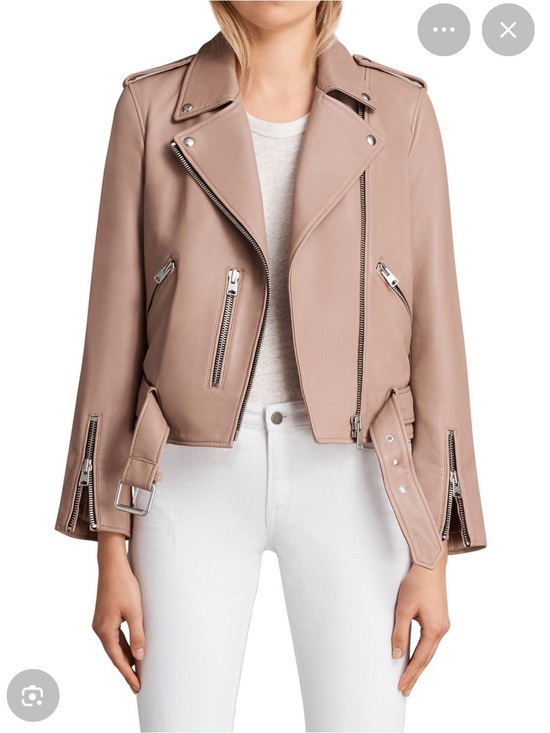 All Saints Jackets & Blazers - All Saints Balfern Biker Jacket Blush Pink